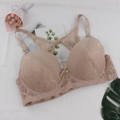 Damen Übergröße Dünner BH Sexy Spitze Schöner Rücken Schleife BHs mit Bügel 3 Haken BH E Cup 4801