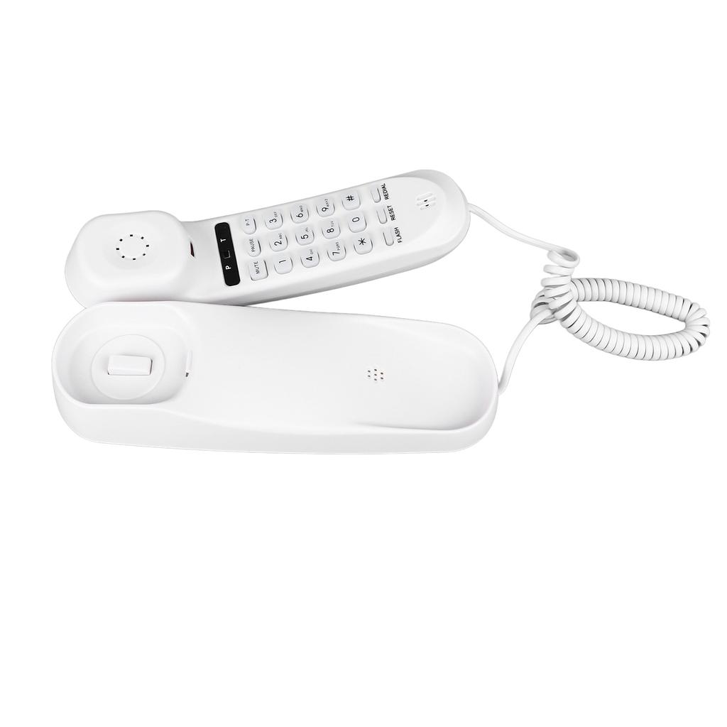 Wall Mountable Telephone Multifunctional Clear Sound Corded Landline Phone for Home Hotel Office