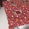 Nappe festive imprimée anti-tâches carrée 180x180 CANDY, par Soleil Ocre