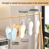 Stainless Steel Shoe Drying Rack with Multi-Functional Hanging Hooks