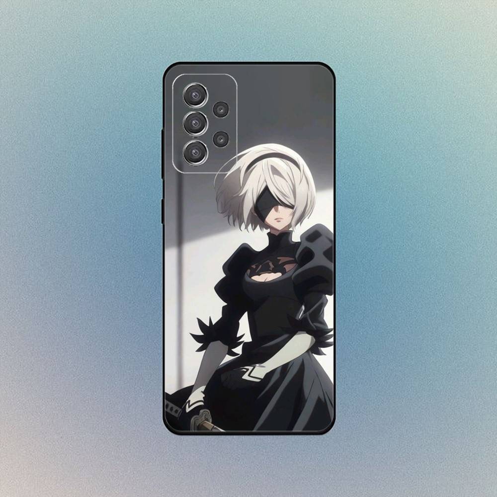 Shockproof Game N-NieR Automata 2B Phone Case For Samsung Galaxy S25,S24,S21,S22,S23,S30,With Bracket Cover