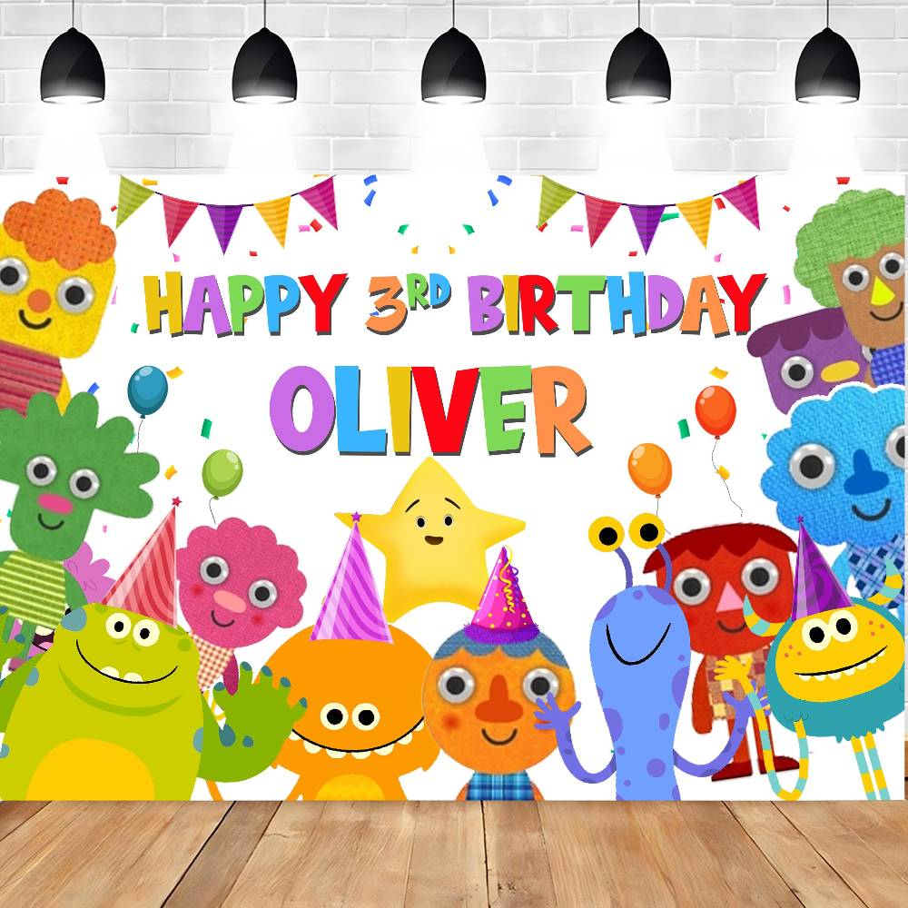 S-Super S-Simple Songs Cartoon Photographic Background, Children's Parties Background, Photo Session Sign