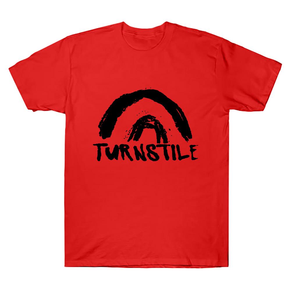 Turnstile DOUBLE RAINBOW Tee Turnstile Band Shirt Short Sleeve T-shirt Unisex Cotton Clothing Graphic Print Rock Streetwear Y2K