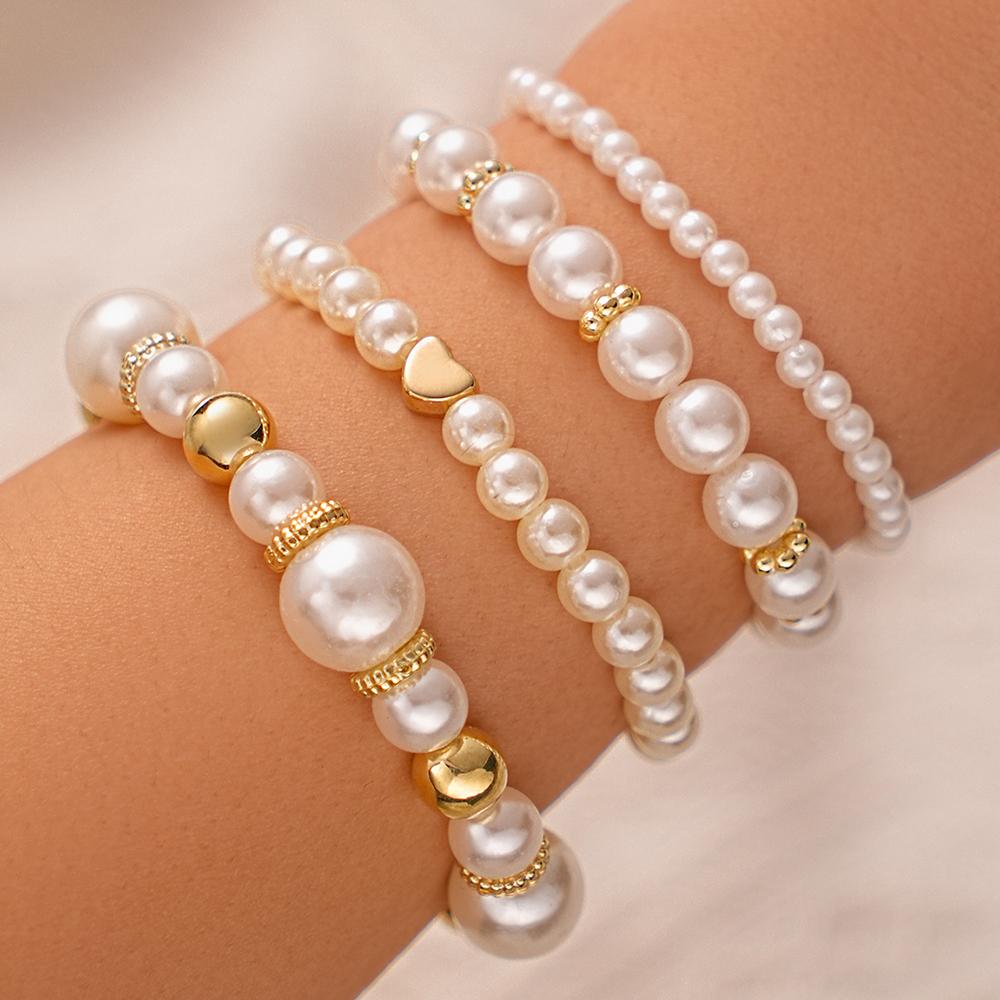 4pcs Women's Zircon Set Fashionable and Casual Artificial Zircon Bracelet Set, Suitable for Daily Wear and Holiday Gifts for Fri