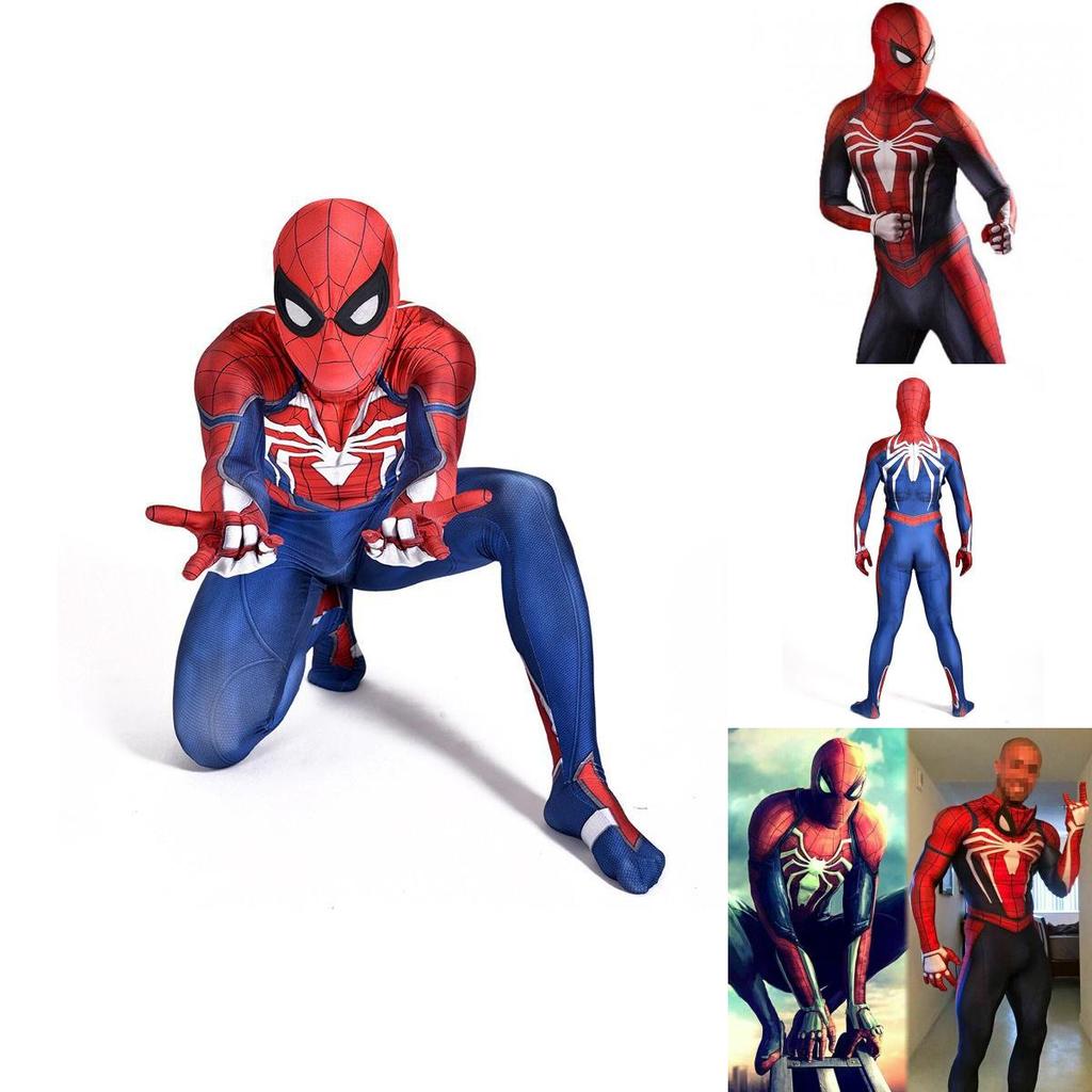 PS4 Insomniac Žmogus-voras Cosplay Kostiumas 3D Spausdintas Suaugusiems Vaikams Spidey Zentai Kostiumas Su Išskirtiniu Meistriškumu Ir Kvėpuojančiu Lėkštės Medžiaga