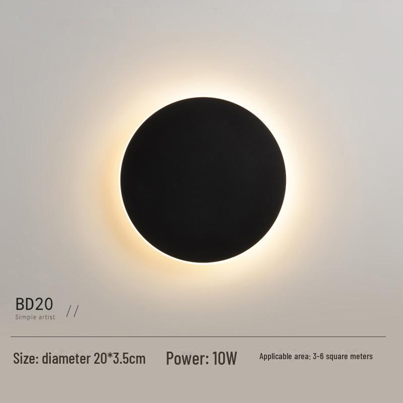 Nordic Modern LED Wall Lamp for Bedroom, Corridor, Staircase - Touch Control, Round Shape - Simple and Stylish Design