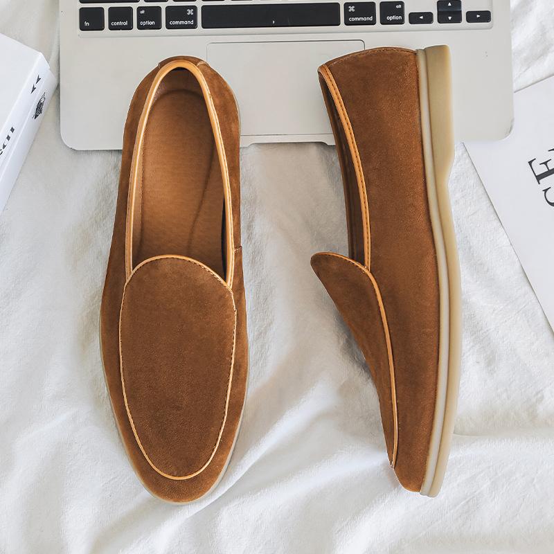 

2024 new loafers one-pedal large-size men s shoes 46 жовтий
