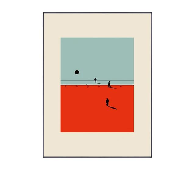 Nordic Figure Wall Art Canvas Painting Humorous Posture Prints Modern Wall Colorful Picture for Living Room Unique Poster Decor