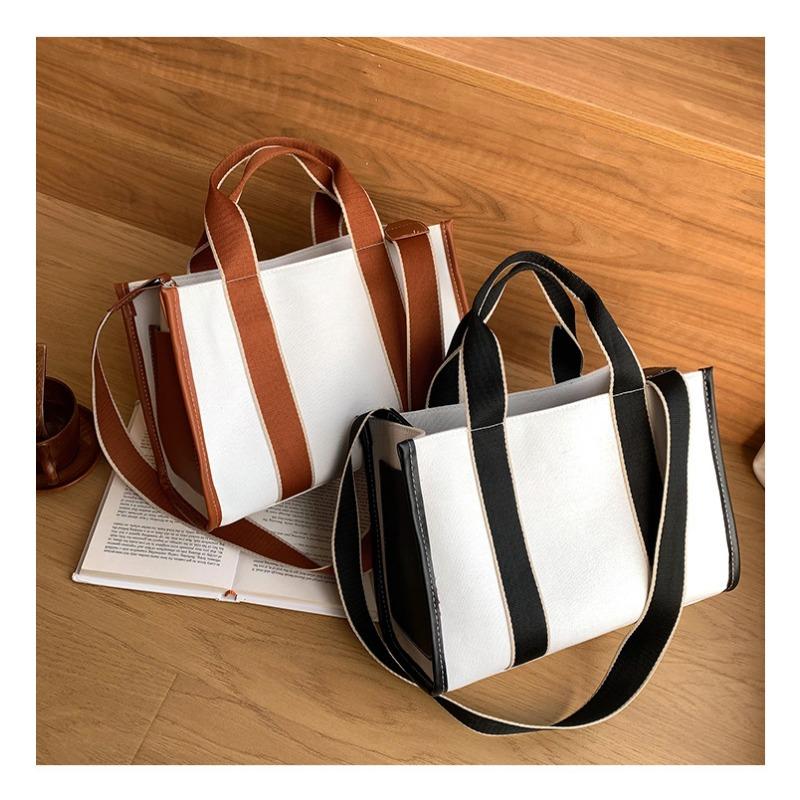 Korean Fashion Canvas Bag Korean Instagram Large Capacity Handheld Bag Women Commuter Shoulder Crossbody Tote