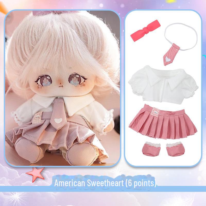 

Кукла-девочка из натурального хлопка высотой 20 см в милом платье, юбке и туфлях Clothes or Accessories Only (Excludes Doll)