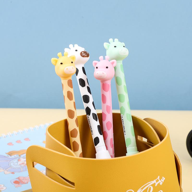 12Pcs 0.5mm Standing Giraffe Pen Pretty Aesthetic Funny Giraffe Gel Pen 0.38mm Creative Cute Writing Pen School Office Supply