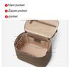 Portable Pebbled Leather Cosmetic Bag Fashion Solid Color Travel Makeup Organizer for Women