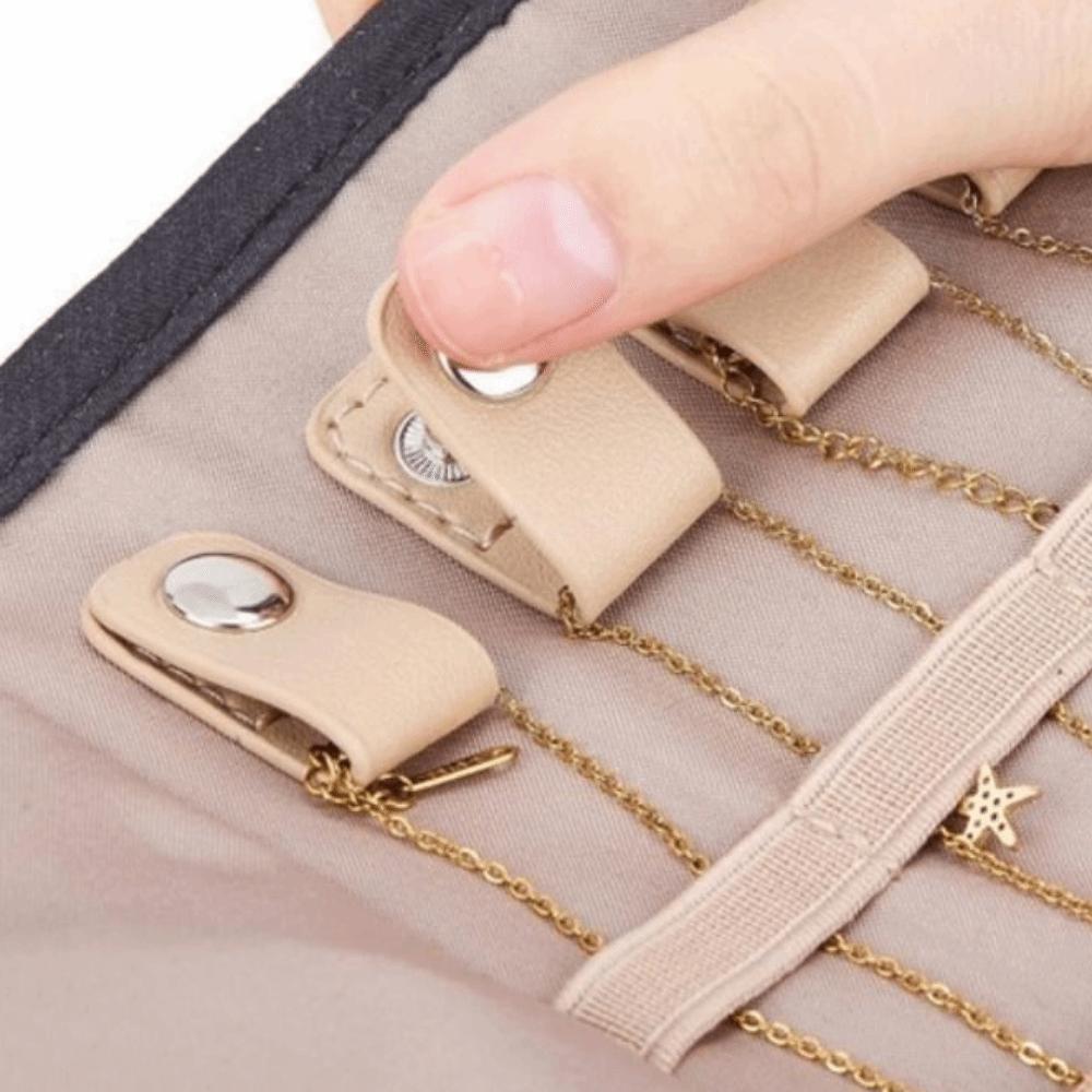 Soft Foldable Jewelry Organizer Portable Necklaces Storage Pouch  Earrings