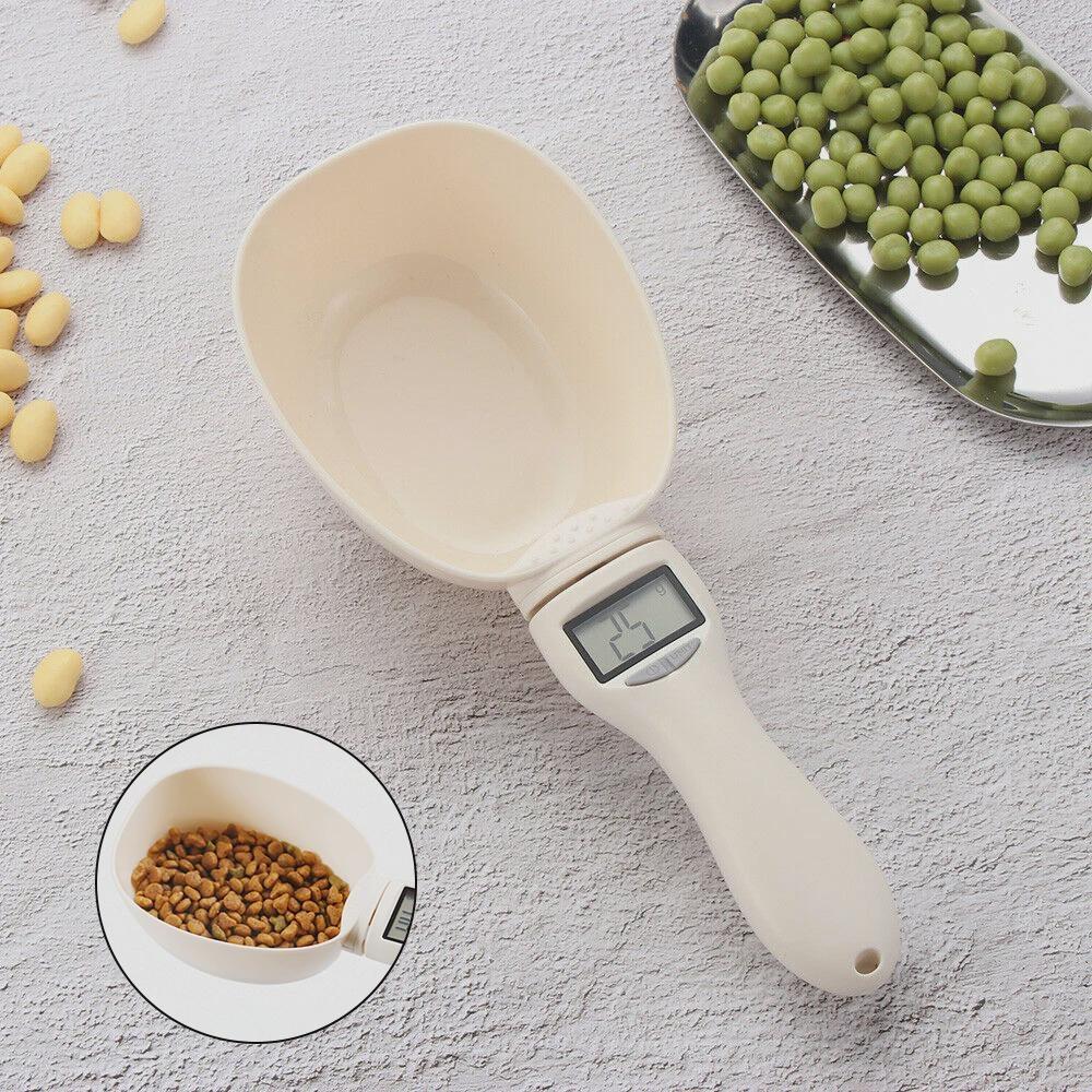 Pet Food Measuring Scale Scoop Electronic Dog Cat Food Measuring Cup Digital Spoon Scale Kitchen Food Scale with LED Display