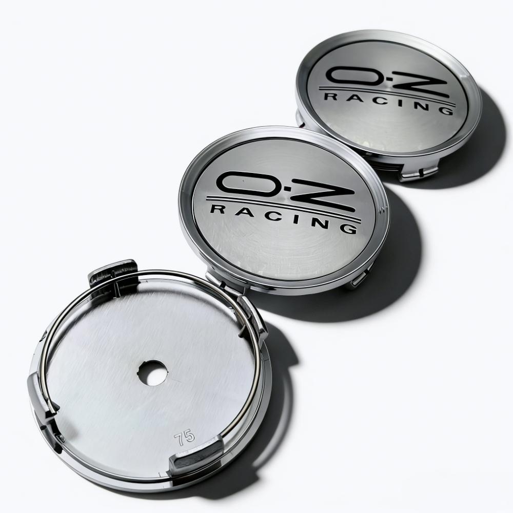 4 Stück O.Z OZ Racing Logo Emblem Auto Radnabendeckel O.D. 75MM 70MM Räder Radkappe Felge Radnabendeckel Staubschutz Ersatz Auto Zubehör