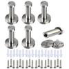 Akindou 5kg Capacity Stainless Steel Wall Hooks, Set of 6, Securely Mounts with 3 Screws and Anchors, Suitable for Concrete Walls (Total Length 70mm)