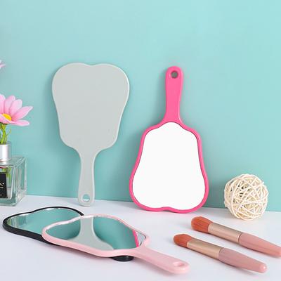 Mini Fan-Shaped Handheld Makeup Mirror Fan Shape Makeup Vanity Mirror With Handle Hand Mirror Spa Salon Compact Mirrors