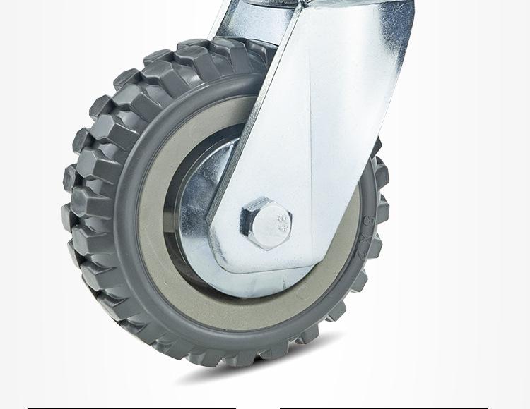 Robuste Doppelachs-Windschutz-Polyurethan-Rollen, Rutschfeste Sackkarrenräder (4-8 Zoll)