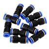 50 X Black 10mm Push In Straight Quick Fitting Connector For Pneumatic Tube