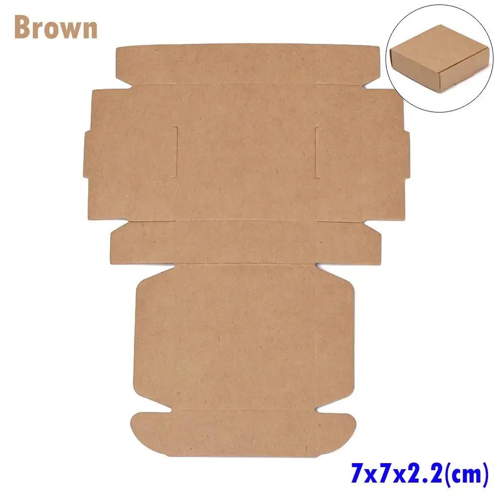 10pcs 9sizes Wedding Event Gift Craft Jewelry Candy Storage Cardboard Package Kraft Paper Box Wrapping
