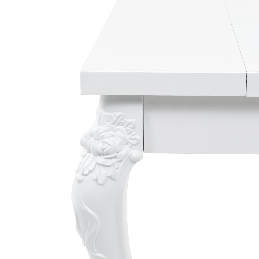Eettafel 179x89x81 cm Hoogglans Wit