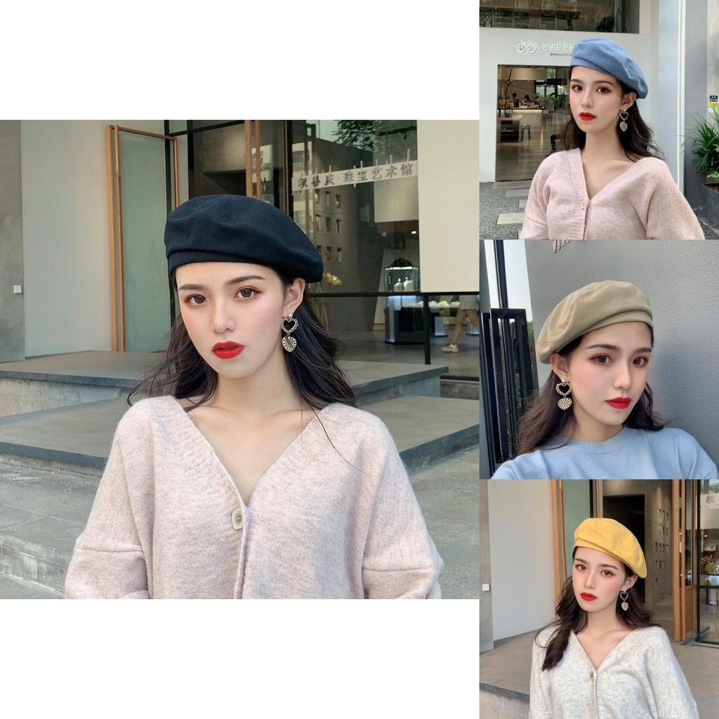Chic Summer Black Beret For Women Lightweight Vintage Korean Fashion