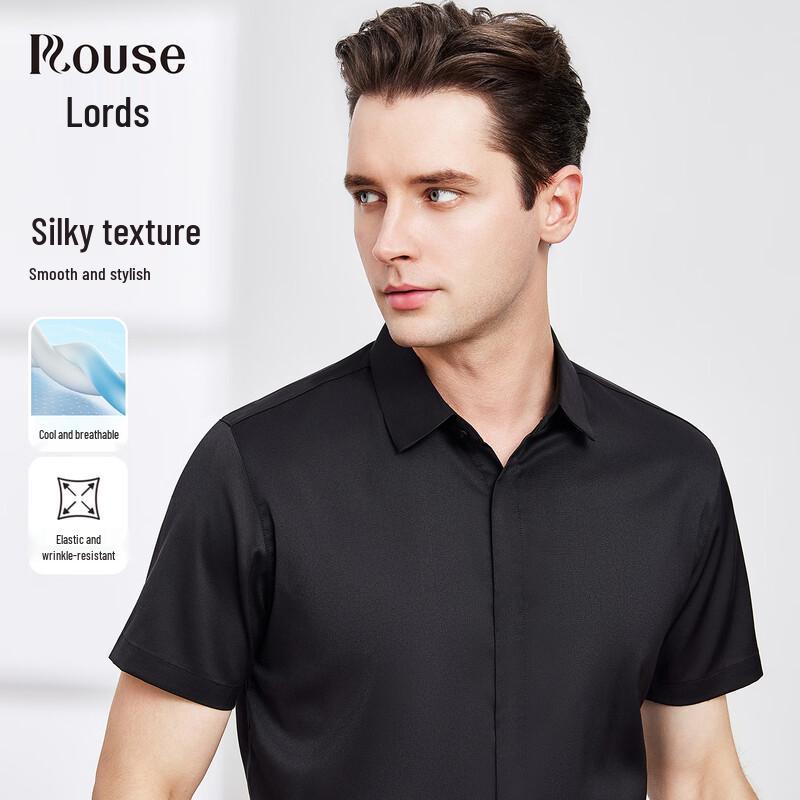 

Мужская дышащая рубашка с коротким рукавом в стиле business casual 50