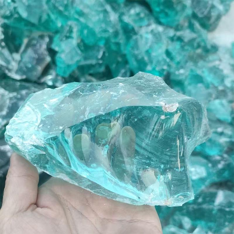 Large Irregular Glass Blocks for Garden and Courtyard Decoration