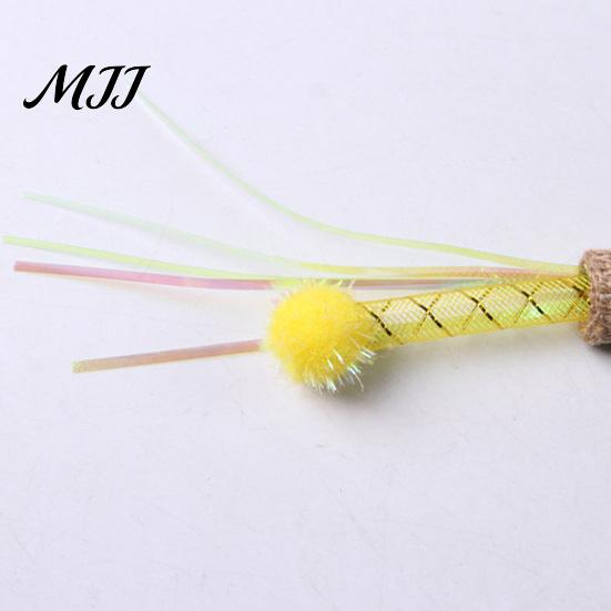 Portable Cat Interaction Tools Mesh Tube Toy, Interactive Kitten Chew Flexible with Linen Tassel Plush Ball Toy Wrap And Balls, Safe Teething