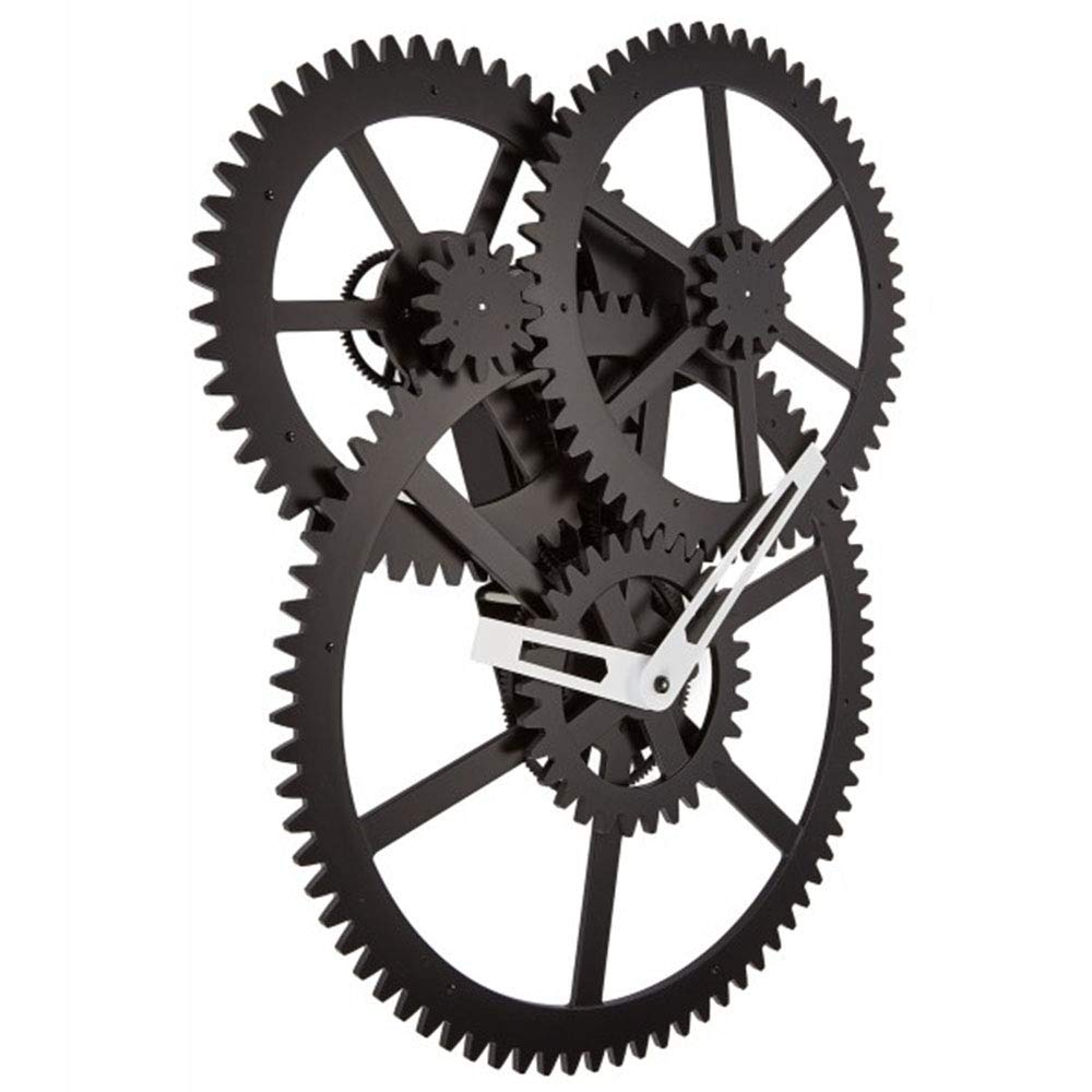 

Настенные часы Kikkerland Black Triple Gear чёрный