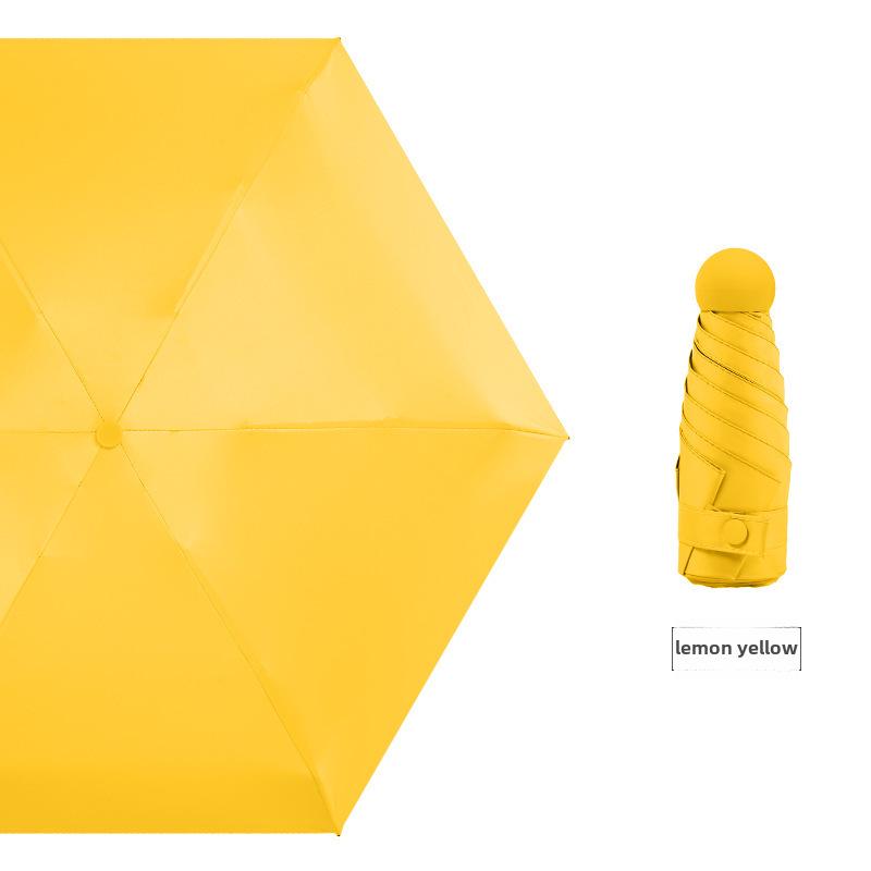 Umbrelă compactă de damă cu ștanțare aurie: Protecție UV, pliabil portabil, pentru soare și ploaie