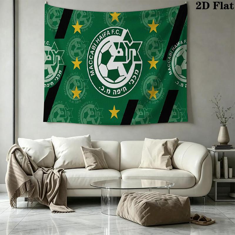 Haifa FC Wall Tapestry Aesthetic Wall Hanging Printed Fabric Blanket Decorative Tapestries for Bedroom Living Room Home Decor