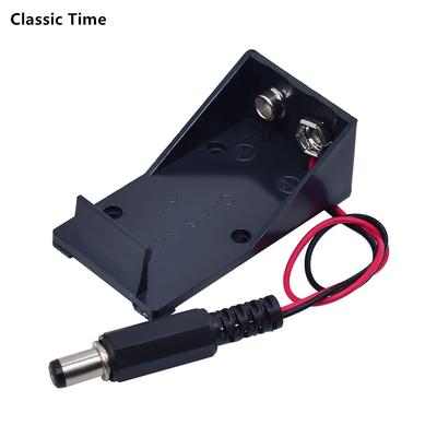 9-V-Batterie-Clip-Halter-Gehäusebox mit Kabeln DIY DC-Schnittstelle