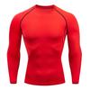 Men's Sports T-Shirts Tight Long Sleeves Base Layer Basketball Gym Yoga Fitness Jogger Running Top Jersey Outdoor Skinny Clothes Quick Dry