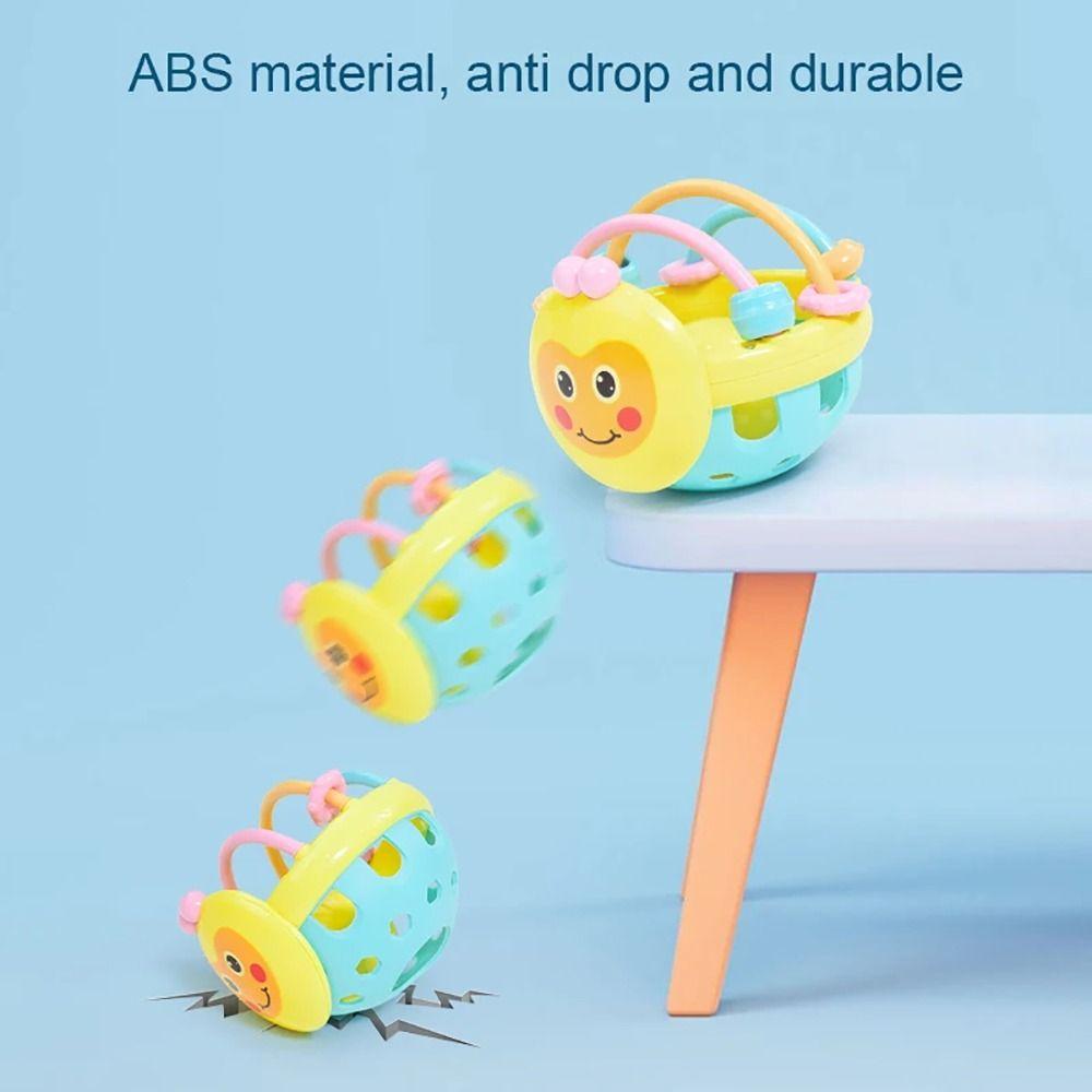 1Pcs Bee Shape Soft Teething Toys Newborn Early Educational Touch Hand Grasping Ball New Hand Bell