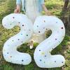 32 Inch Aluminum Foil Balloons Colorful Plush Balls Balloons Set  Celebrating Birthdays