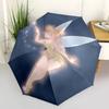 Tinker Bell Theme Automatic Compact Folding Cute Umbrella - Portable and Durable, 8-Bone Iron Umbrella for All Weather0707075