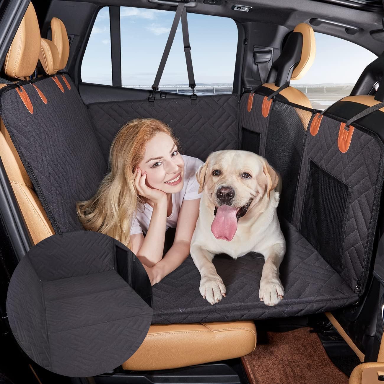 

Универсальное автокресло для домашних животных для всех складных автокресел для собак с видимой сеткой, безопасное, простое в установке, автомобильное сиденье для домашних животных для собак и идеально подходит для улицы и поездок чёрный