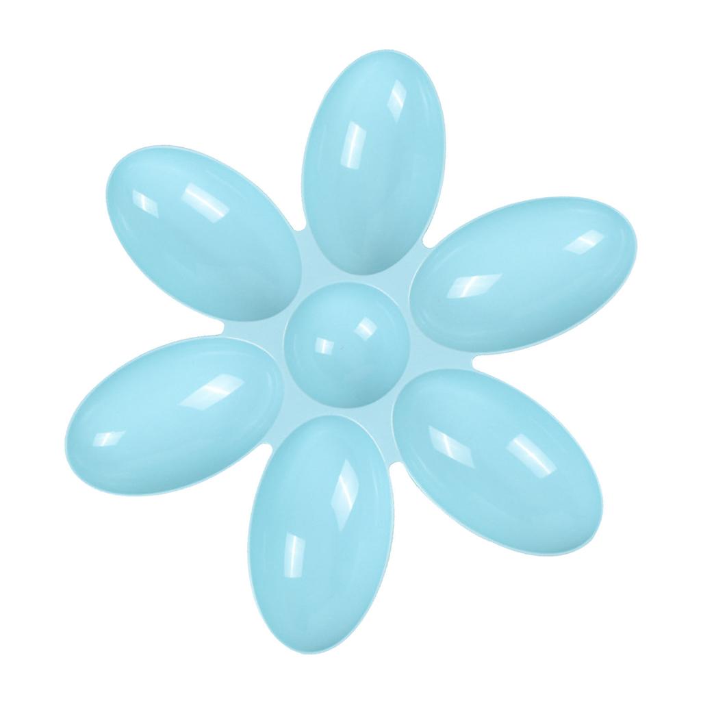 Cat Food Bowl Plastic 6 Petals Long Lasting Easy To Clean Puppy Food Feeder for Small Cats Kittens