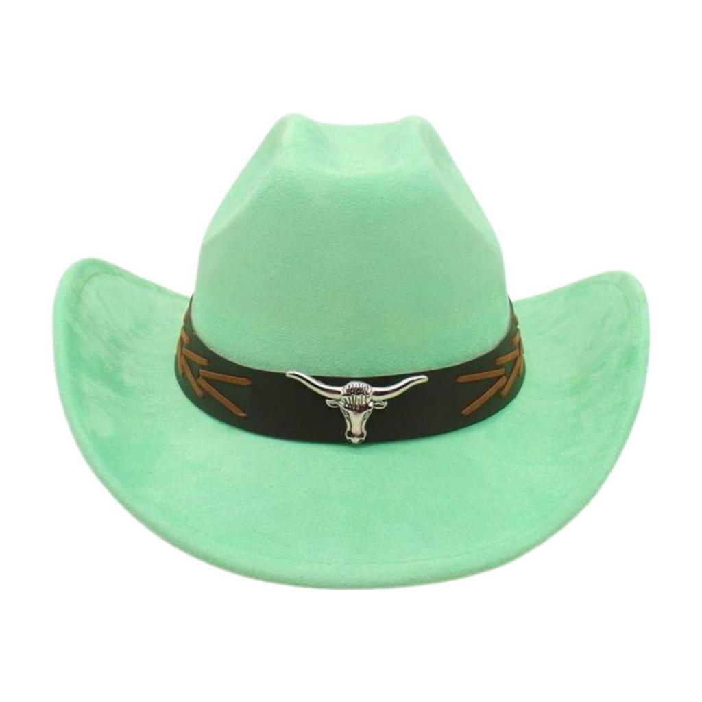 Western Cowboy Hat National Knight Jazz Hat Tibetan Warped Edge One-Word Top Hat Travel Cowboy Hat