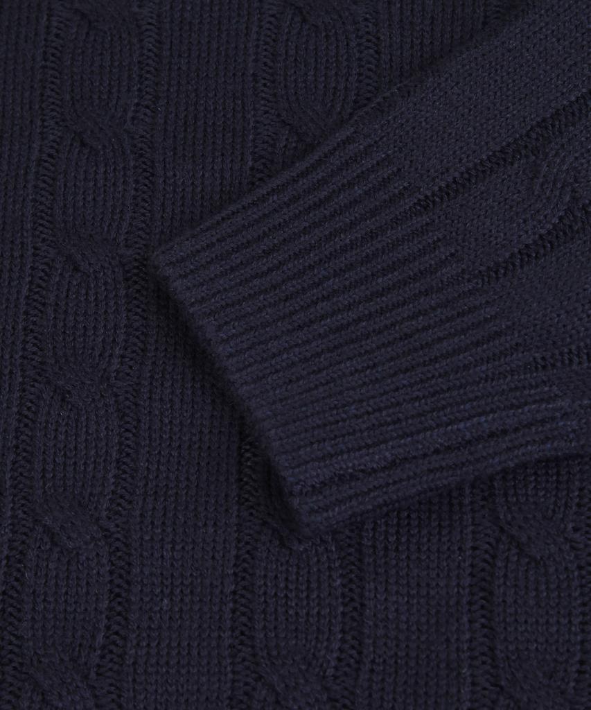 ORIGINALDAY Oversized Round Cable Knit Navy