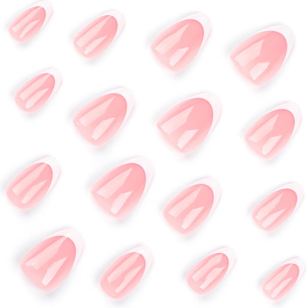 Classic French Press-On Short White Tip Nails - Short Length Nail Art Tips