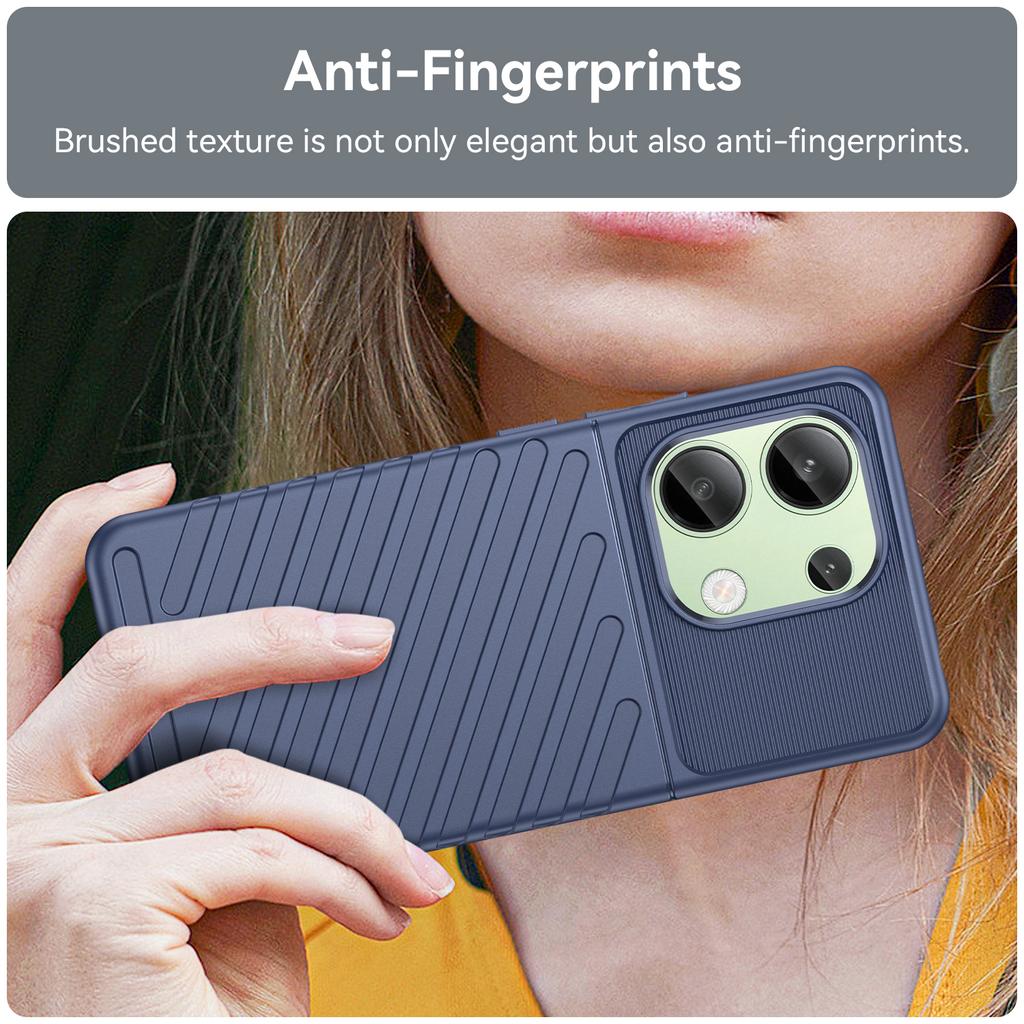 Thunder Series For Xiaomi Redmi Note 13 4G Case Twill Texture Thickened TPU Soft Phone Cover