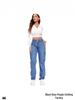 2025 European-American Mid-Waist Retro Cargo Denim Jeans for Women - Trendy, Multi-Pocket, Casual Straight-Leg
