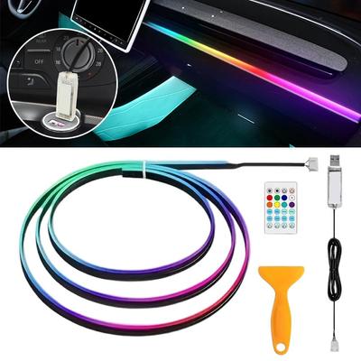 DIY Auto Interior LED Atmosphere Light APP Controls Rhythm Remote Light Synchronized With Music RGB Assembly Tools Dashboar E6A1