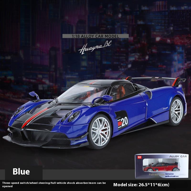 1/18 Pagani Huayra Cool Alloy Sports Car Model, Simulated Interior Details, Cool Lighting and Sound Effects, Exquisite Desktop Ornaments