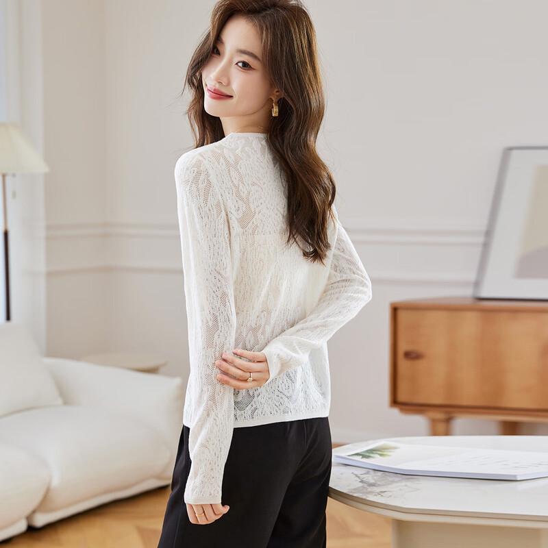 Women's Wool Blend Jacquard Knit Top