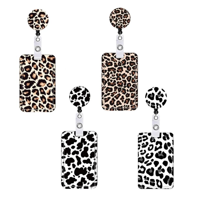Retractable Lanyard Badge Holder Card Holder with Lanyards Retractable Keychain Badge Holder for Office School Hospital