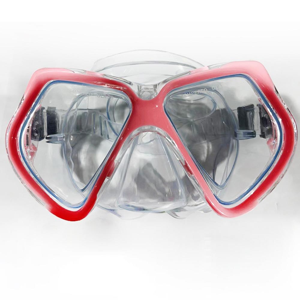 diving goggles pvc mask, tempered glass lenses