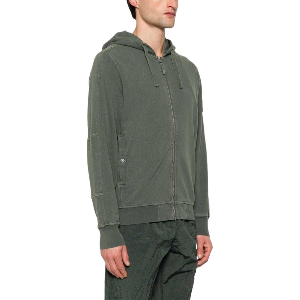 STONE ISLAND Garment Dyed Hoodie Musk Men Tops Green 801563160-V0159